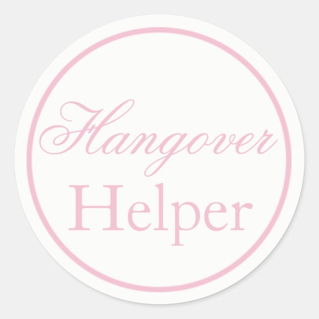 Adesivo "Hangover Helper" Sticker Blush Pink (Frente)