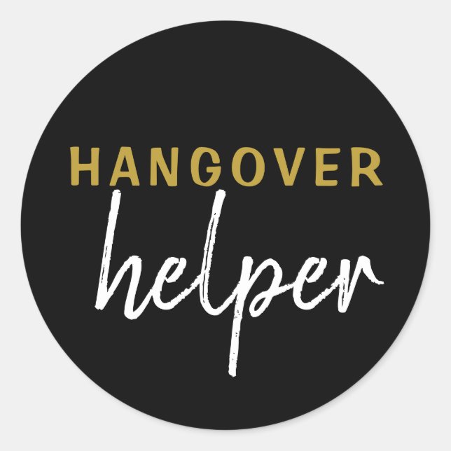 Adesivo Hangover Helper Weding Bachelorette Favor Sticker (Frente)