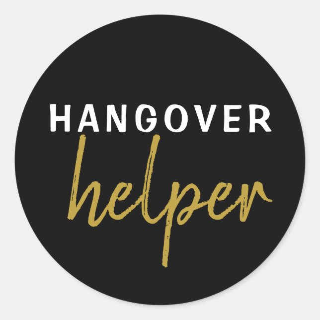Adesivo Hangover Helper Weding Bachelorette Favor Sticker (Frente)