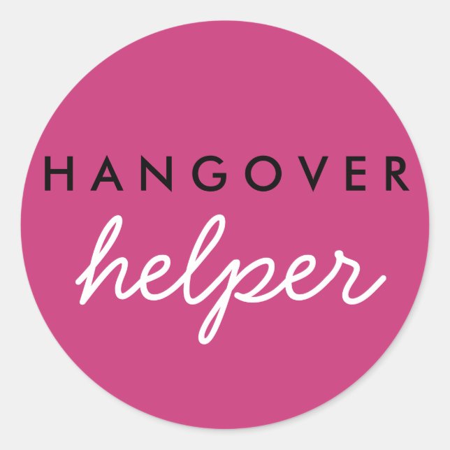 Adesivo Hangover Helper Weding Bachelorette Favor Sticker (Frente)