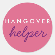 Hangover Helper Weding Bachelorette Favor Sticker