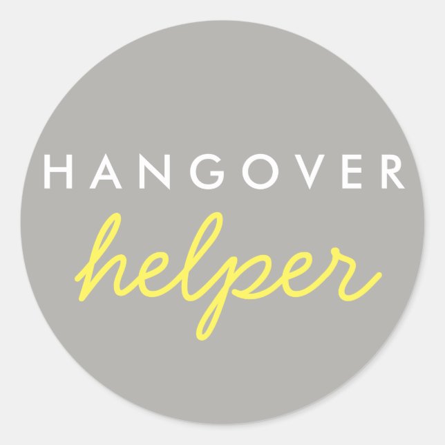 Adesivo Hangover Helper Weding Bachelorette Favor Sticker (Frente)