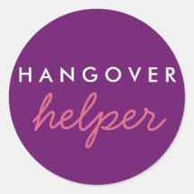 Hangover Helper Weding Bachelorette Favor Sticker