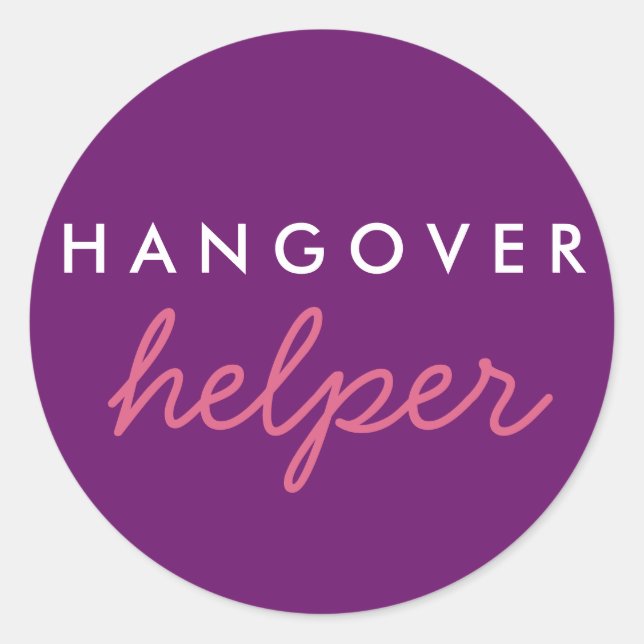 Adesivo Hangover Helper Weding Bachelorette Favor Sticker (Frente)