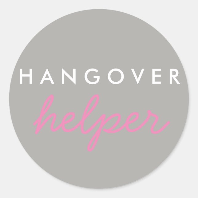 Adesivo Hangover Helper Weding Bachelorette Favor Sticker (Frente)