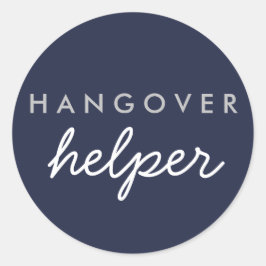 Adesivo Hangover Helper Weding Favor Sticker Marinho Silve