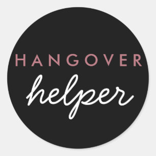Adesivo Hangover Helper Weding Favor Sticker Rosa Dourado