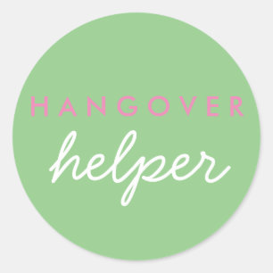 Adesivo Hangover Helper Wedor Favor Sticker Sage Rosa