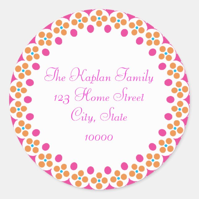 Adesivo Hanna Bethany Envelope Seal bat mitzvah convite (Frente)