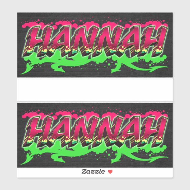 Adesivo Hannah Vorname Name Graffiti Aufkleber Sticker (Folha)