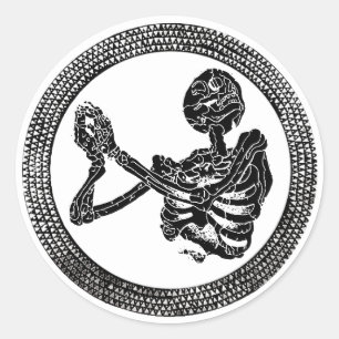 Adesivo Hannibal Church Floor Skeleton Sticker