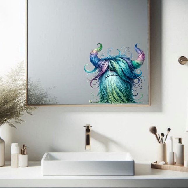 Adesivo Hans - Vinheta Transparente Monstro de Um Olho (Start your day of with a SMILE!)