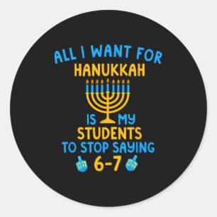 Adesivo Hanukkah Alunos Dizendo 6-7 67 Seis Sete Hebraico