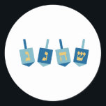 Adesivo Hanukkah Dreidel<br><div class="desc">Passe os corredores e o resto da sua casa em Chanucá com este design nos seus projetos de férias.</div>