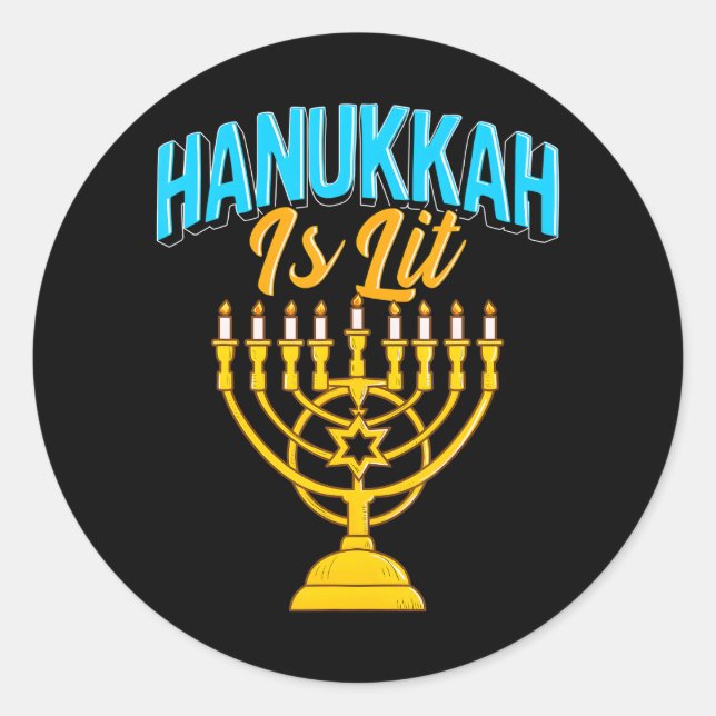 Adesivo Hanukkah é Lit (Frente)