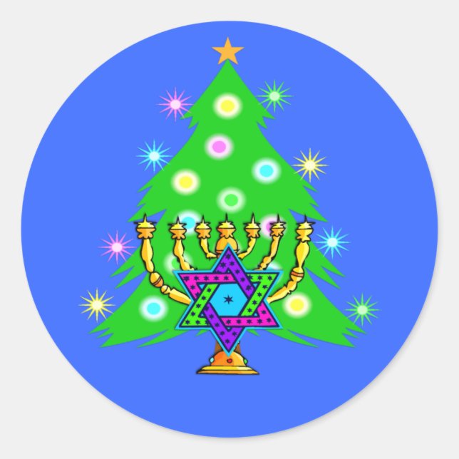 Adesivo Hanukkah e Natal (Frente)