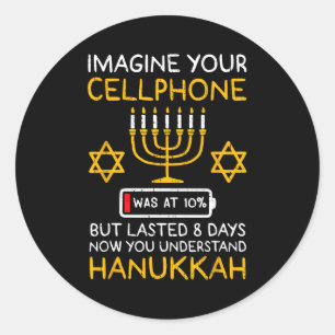 Adesivo Hanukkah Engraçado Imagine Seu Celular Chanukah Ju
