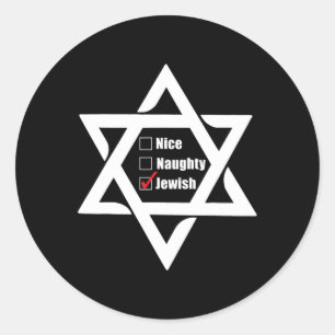 Adesivo Hanukkah Estrela De Natal De David Nice Naughn Jew