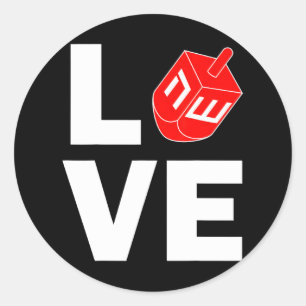 Adesivo Hanukkah Love Dreidel Jewish Holiday