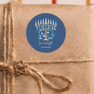 Adesivo Hanukkah Love & Light Floral Menorah