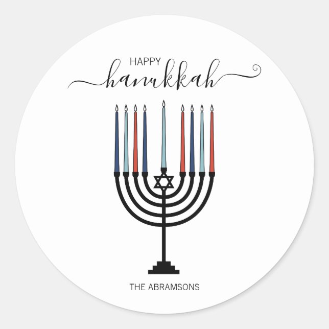 Adesivo Hanukkah Menorah Holiday Sticker (Frente)