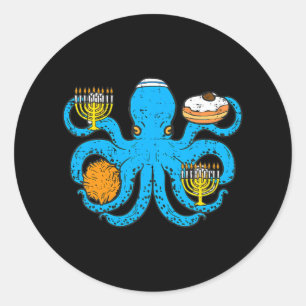 Adesivo Hanukkah Octopus Chanukah judeu
