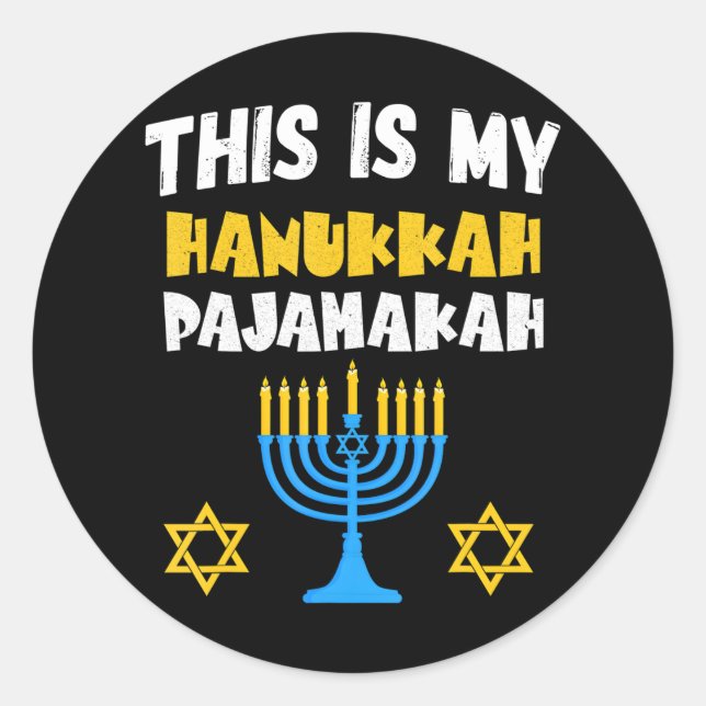 Adesivo Hanukkah para a família Chanukah Engraçado Hanukka (Frente)