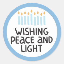 Adesivo Hanukkah Peace and Light Sticker