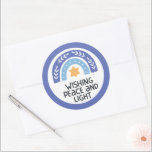 Adesivo Hanukkah Peace Light Sticker<br><div class="desc">Paz e luz de Hanukkah.</div>