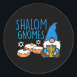 Adesivo Hanukkah Shalom Gnomos Engraçado Chanukah Judeu<br><div class="desc">Hanukkah Shalom Gnomos Engraçado Chanukah Judeu</div>