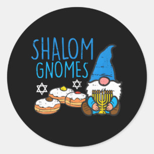Adesivo Hanukkah Shalom Gnomos Engraçado Chanukah Judeu