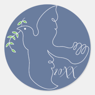 Adesivo Hanukkah Stickers (1 1/2"/3") "Chanukah Dove"