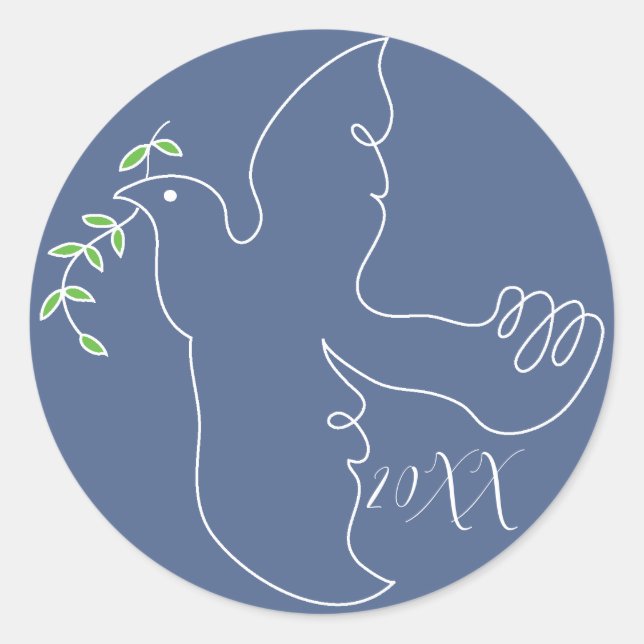 Adesivo Hanukkah Stickers (1 1/2"/3") "Chanukah Dove" (Frente)