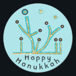 Adesivo Hanukkah Stickers "Blue Lights Latkes Chanukah"<br><div class="desc">Chanucah Holiday autocolante, "Blue Lights, Latkes, Chanukah/Hanukkah" Enfim, eu escrevo, Chanukah é um dos meus feriados favoritos. Divirta-se usando esses adesivos como topos de bolo, etiquetas de presentes, fechos de malas de favor ou qualquer que seja a sua festa! Personalize eliminando, "Happy Hanukah" e adicionando seu próprio texto usando seu...</div>