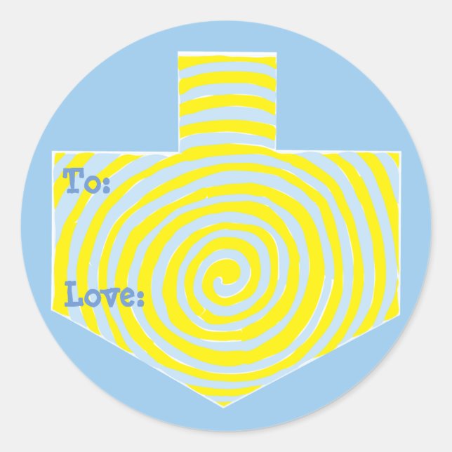 Adesivo Hanukkah Stickers Round (1 1/2", 3") Personalizado (Frente)