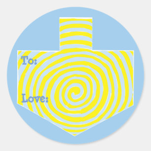 Adesivo Hanukkah Stickers Round (1 1/2", 3") Personalizado