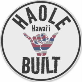 Adesivo HAOLE CONSTRUIU A Bandeira TRIBAL HI SHAKA HAWAII