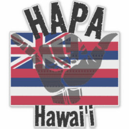 Adesivo HAPA HAWAII TRIBAL HI Flag SHAKA