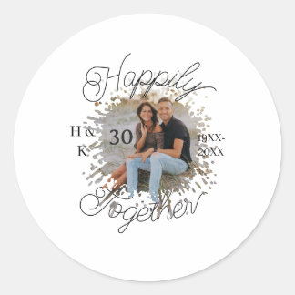 Adesivo happily TOGETHER COUPLE 30 ANNIVERSARY PHOTO YEAR 