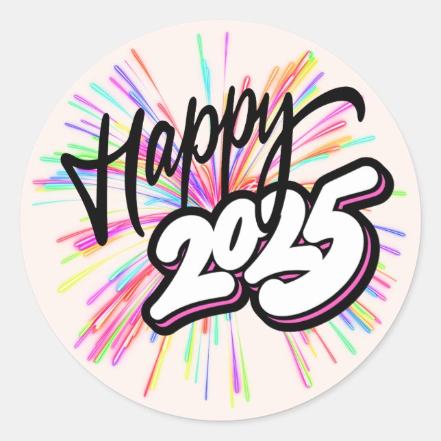Adesivo Happy 2025 Sticker (Frente)