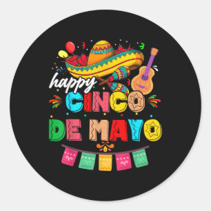 Adesivo Happy 5 De Mayo Permite Fiesta Viva México Cinco D