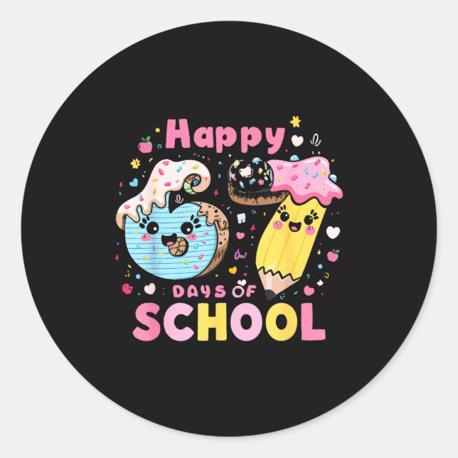 Adesivo Happy 67th Day Of School Cute Ice Cream 100 Days S (Frente)