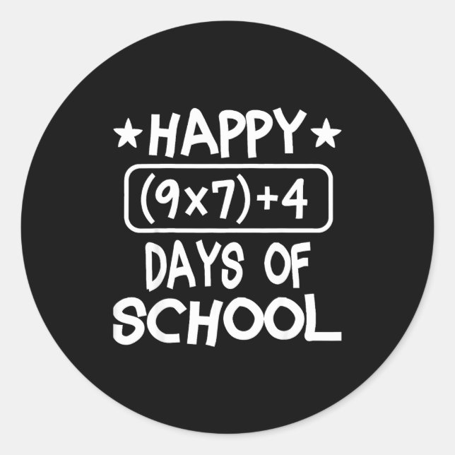 Adesivo Happy 67th Day Of School Six Seven Kids  (Frente)