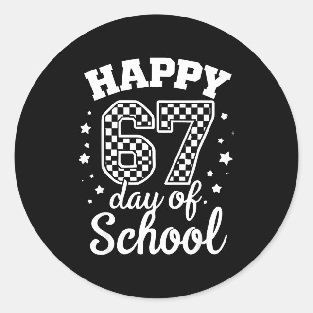 Adesivo Happy 67th Day Of School Students Teacher Kids 100 (Frente)