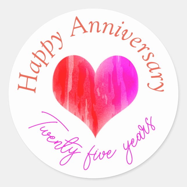 Adesivo Happy anniversary stickers  (Frente)