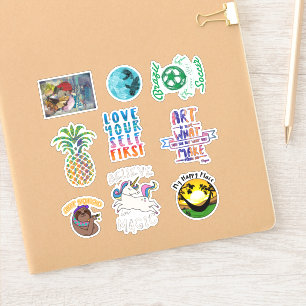 Adesivo Happy Artsy Unicorn Sloth Sticker