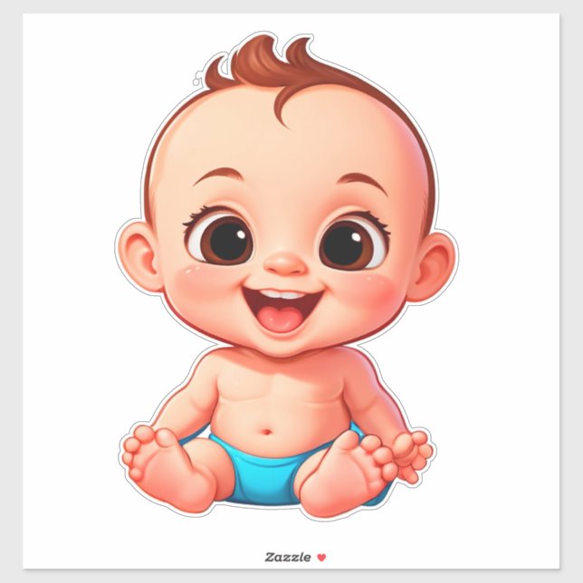 Adesivo Happy Baby Cartoon (Folha)