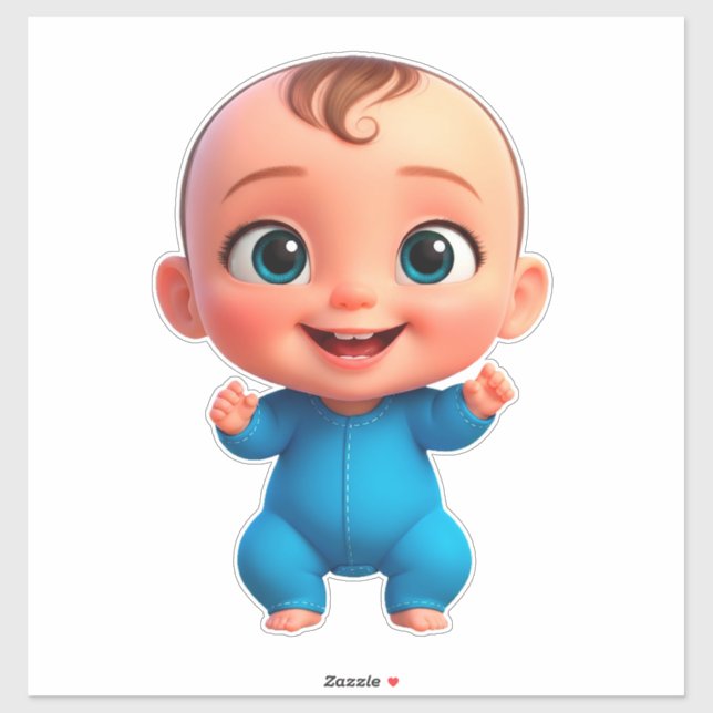 Adesivo Happy Baby Cartoon (Folha)