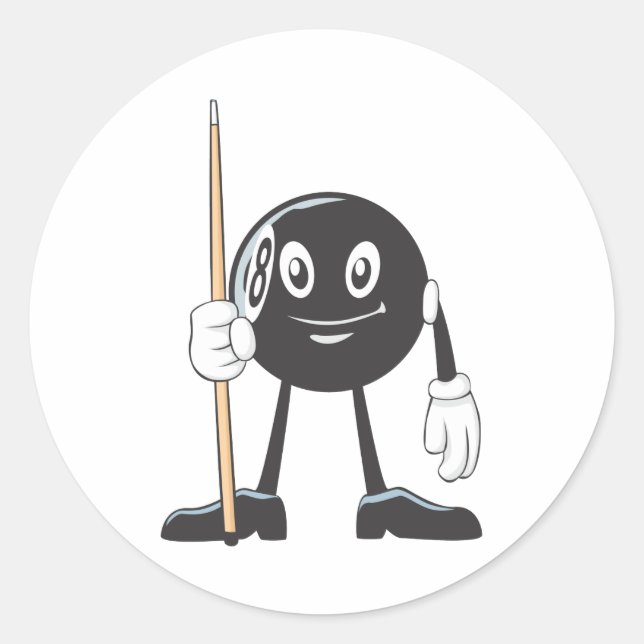 Adesivo Happy Billiard Oight Ball (Frente)