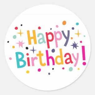 Adesivo Happy Birthday! Round Sticker